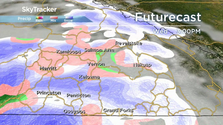 Okanagan weather: wave after wave of precipitation ahead