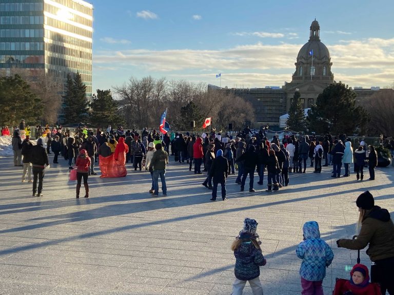 Calgary, Edmonton protesters rally against COVID-19 measures as Alberta adds 1,590 new cases Calgary, Edmonton protesters rally against COVID-19 measures as Alberta adds 1,590 new cases