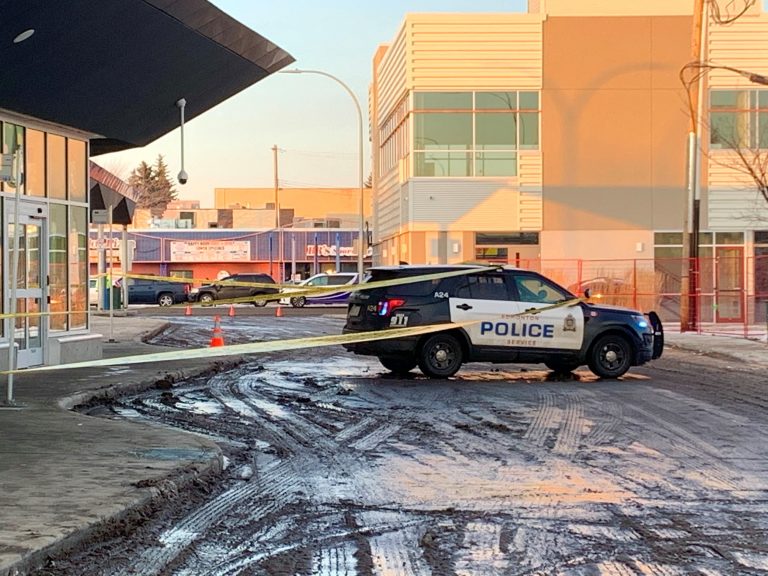 Jasper Place Transit Centre surrounded by police tape after west Edmonton stabbing