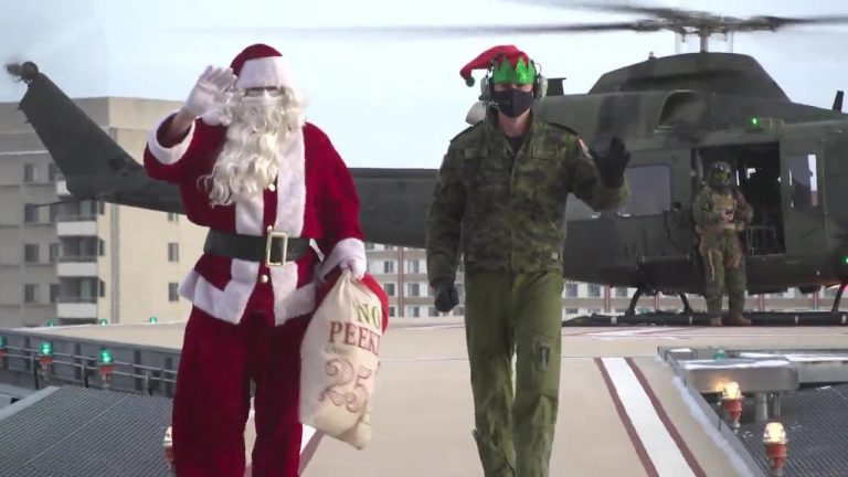 Santa stops by Stollery Children’s Hospital to drop off presents for patients