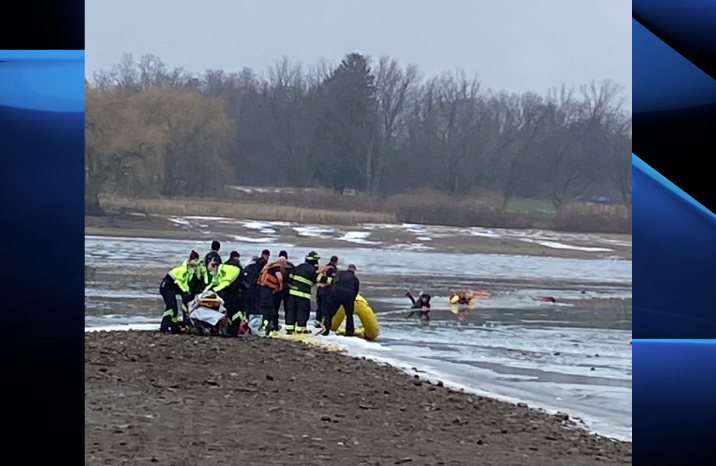 2 youths rescued after falling through ice at Woodstock, Ont. conservation area
