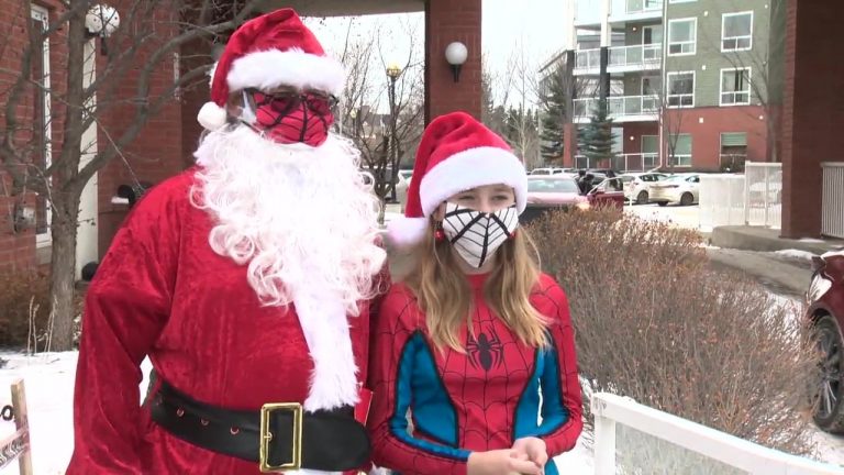 Residents at St. Albert care home receive special visit from SpiderMable and Santa