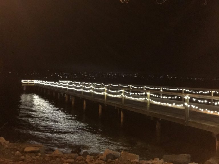 Boardwalk in Summerland sporting holiday glow in wake of cancelled annual light-up
