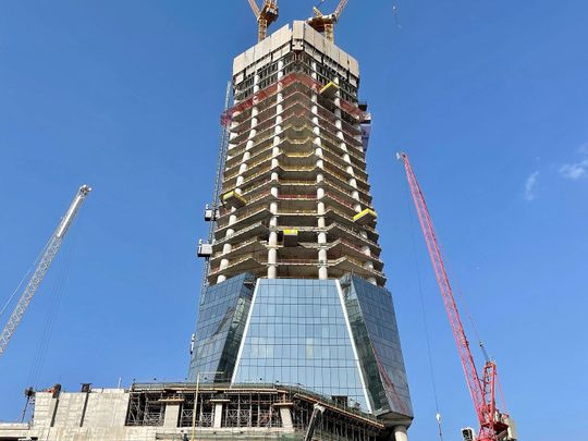 Dubai’s next skyscraper nears half-way mark