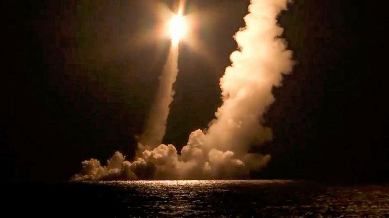 Russian nuclear submarine test-fires 4 missiles