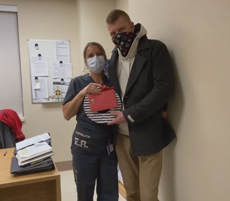 Medical staff at Campbellton hospital receive gifts of appreciation from local business owner