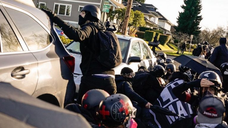 1 person shot as protesters clash in Washington state