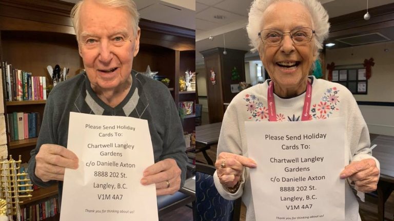 Seniors in B.C. care home hoping Christmas card campaign will curb loneliness this season