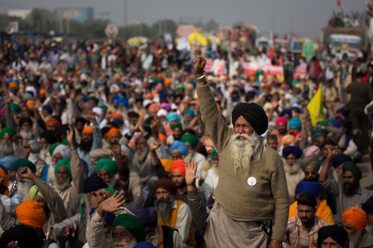Indian farmers stage day-long hunger strike in protest against agricultural laws