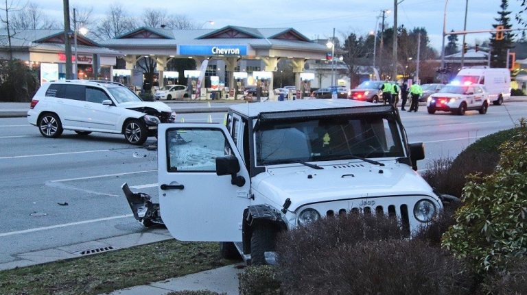 Driver in head-on Surrey crash was overdosing, RCMP say