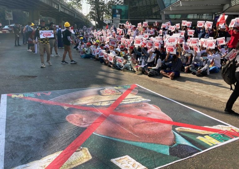 Anti-coup protesters in Myanmar keep pressure on junta