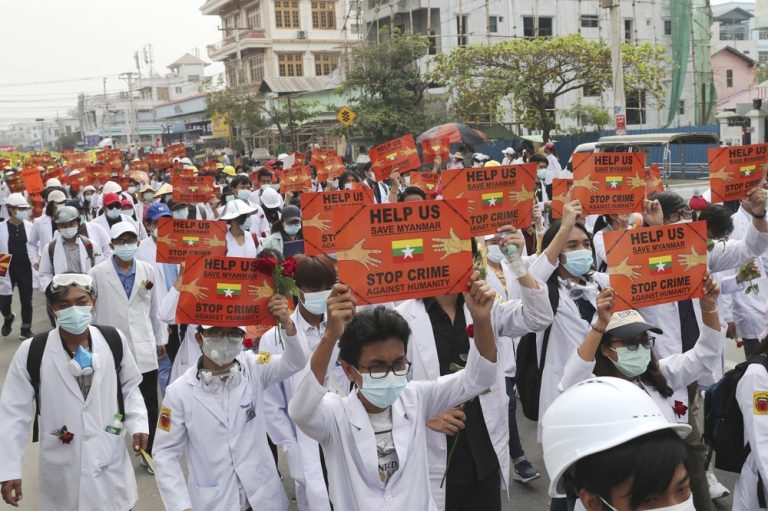 Security forces in Myanmar use rubber bullets, tear gas as protests continue