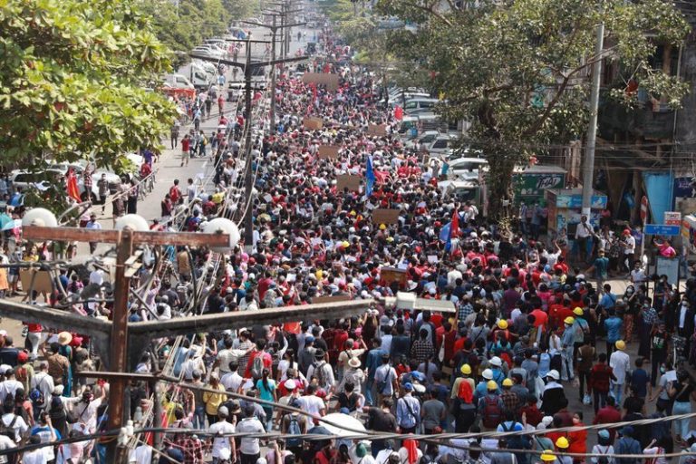 Internet access restored in Myanmar as protests over military coup continue
