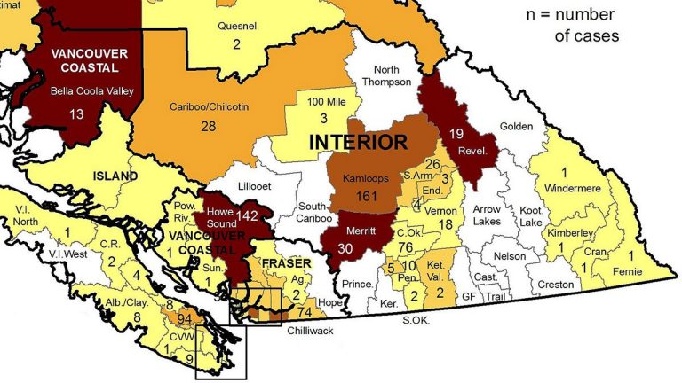 Coronavirus: Number of confirmed cases in Okanagan decline for 4th straight week