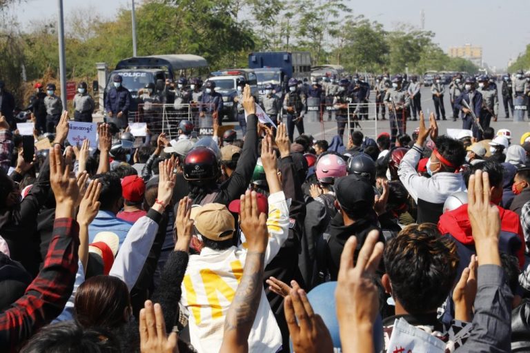 Myanmar protesters face water cannons, arrests as military junta promises elections
