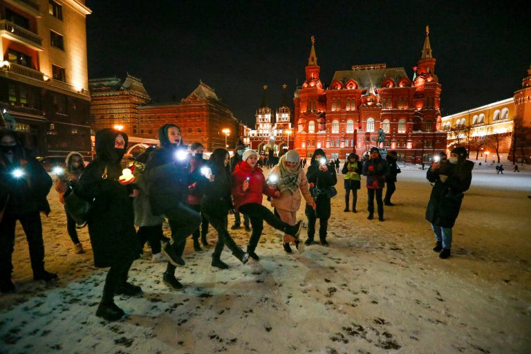 Navalny allies show support on Valentine’s Day with candle-lit vigils in Russia
