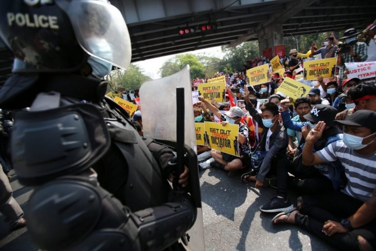 Myanmar coup opponents welcome sanctions from Canada, Britain as protests continue