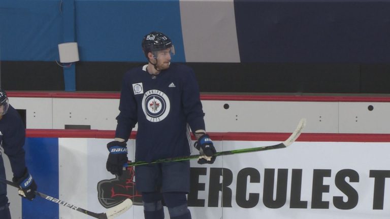 Pierre-Luc Dubois has first practice as a Winnipeg Jet