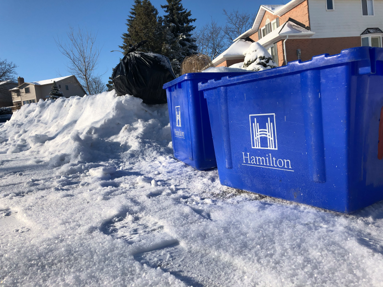 Hamilton waste collection continues with delays due to snowfall