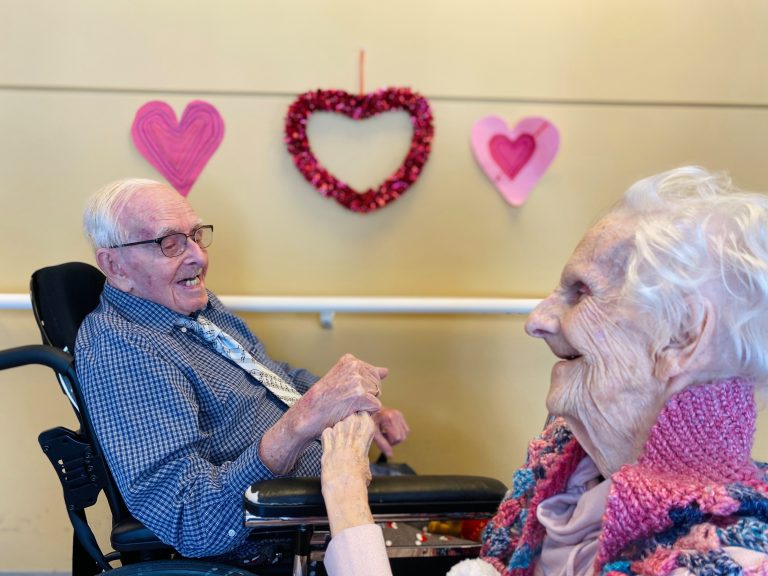 Married couple of 74 years celebrating Valentine’s Day together at Lindsay long-term care