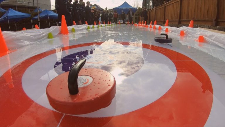 Burnaby school uses plunging temperatures to build outdoor curling rink