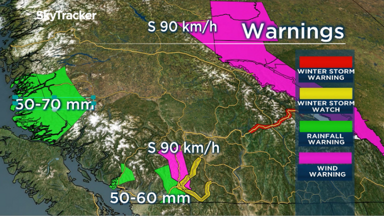 Rain warning issued for Fraser Valley, up to 60 mm expected
