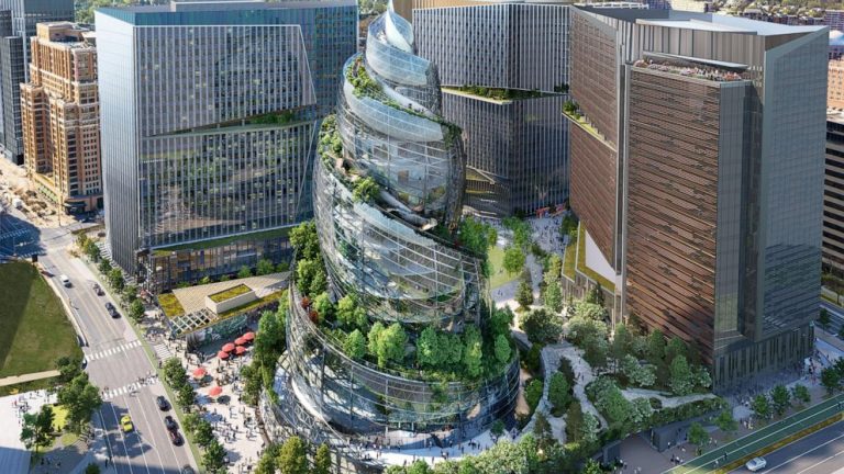 Headquarters helix: Amazon reveals eye-catching office tower