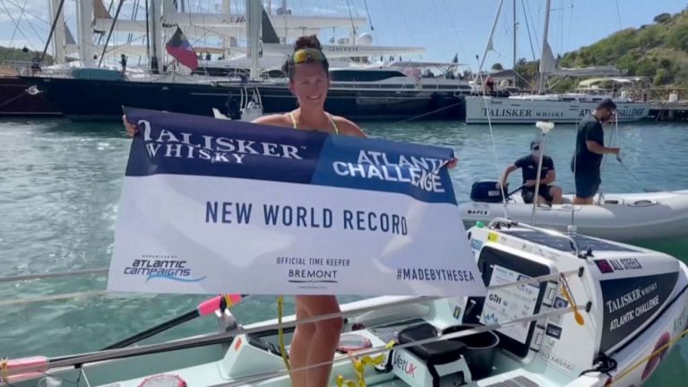 British rower becomes youngest woman to row across the ocean alone
