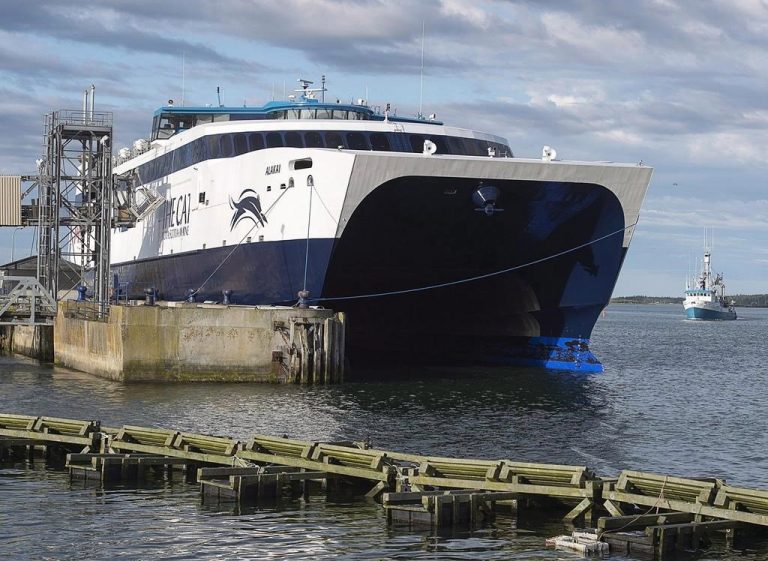 Nova Scotia premier defends costs for idled international ferry service to Maine