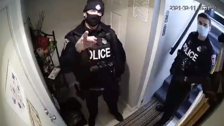 Professional standards investigating video showing Hamilton police officer lunging at woman