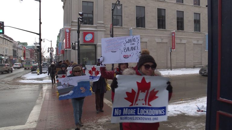 Coronavirus: Protesters march down Kingston streets over stay-at-home orders