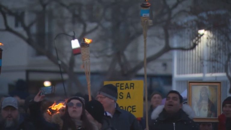 March held to protest COVID-19 restrictions raises concerns about racism in Alberta