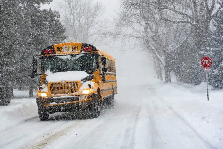 Significant snowfall leads to bus cancellations in London area