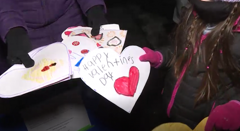 Valentine’s Day cards sent to Kington-area seniors by Our Lady of Mount Carmel students