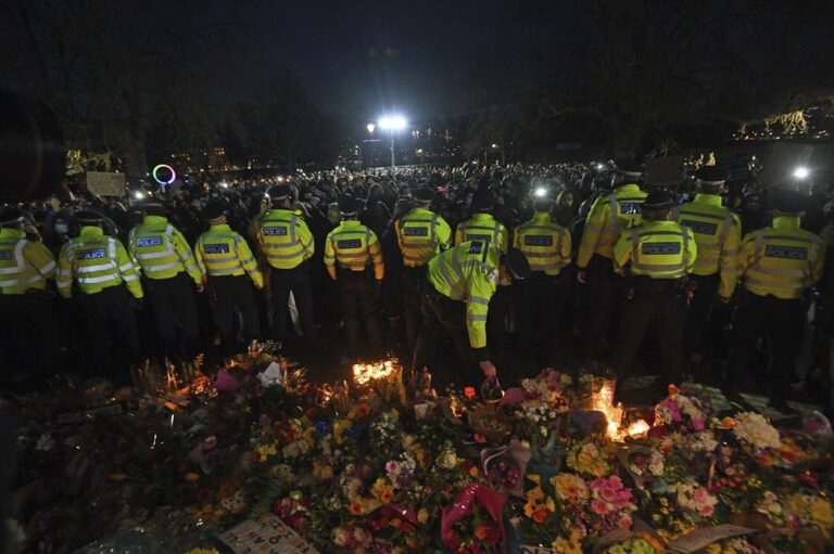 London police under pressure over clashes at vigil for Sarah Everard