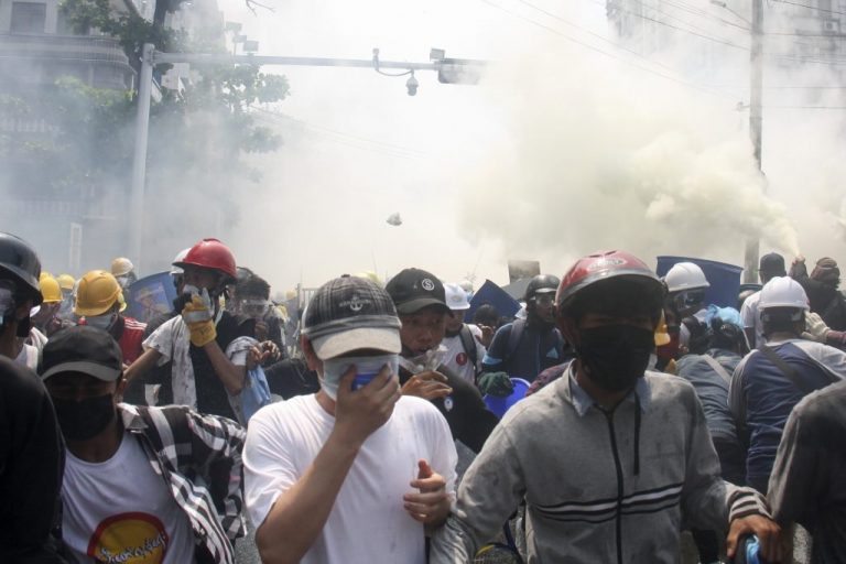 Myanmar police open fire on anti-coup protesters ahead of talks with military