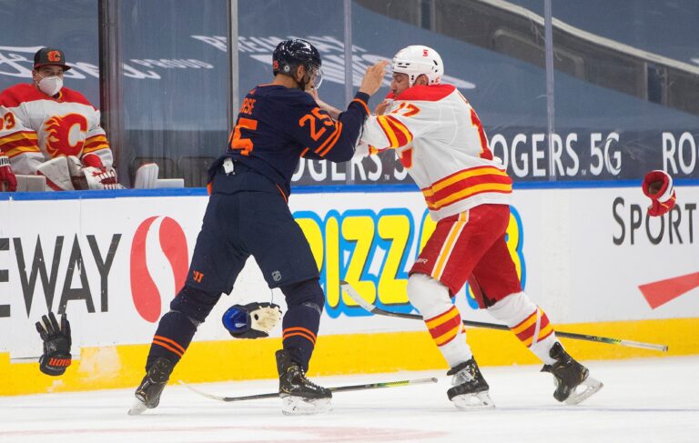 Edmonton Oilers score late to win latest Battle of Alberta