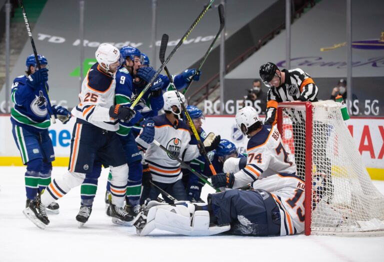 Edmonton Oilers win streak snapped in Vancouver