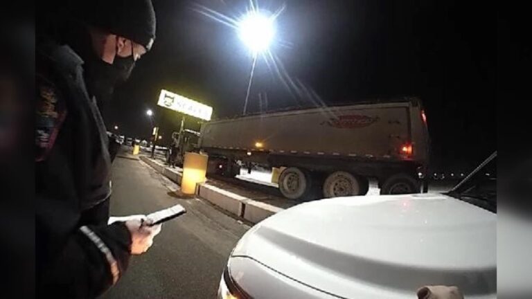 Burned-out headlight leads to thousands of dollars in tickets for Sask. semi driver