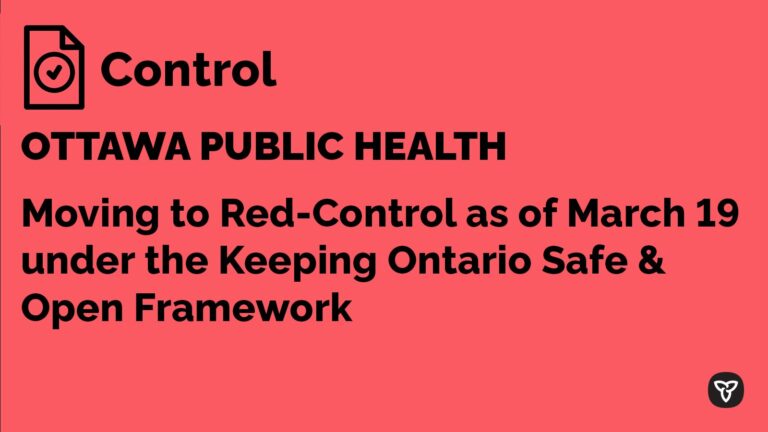 COVID-19: Ottawa moving to Ontario’s red-control zone Friday morning