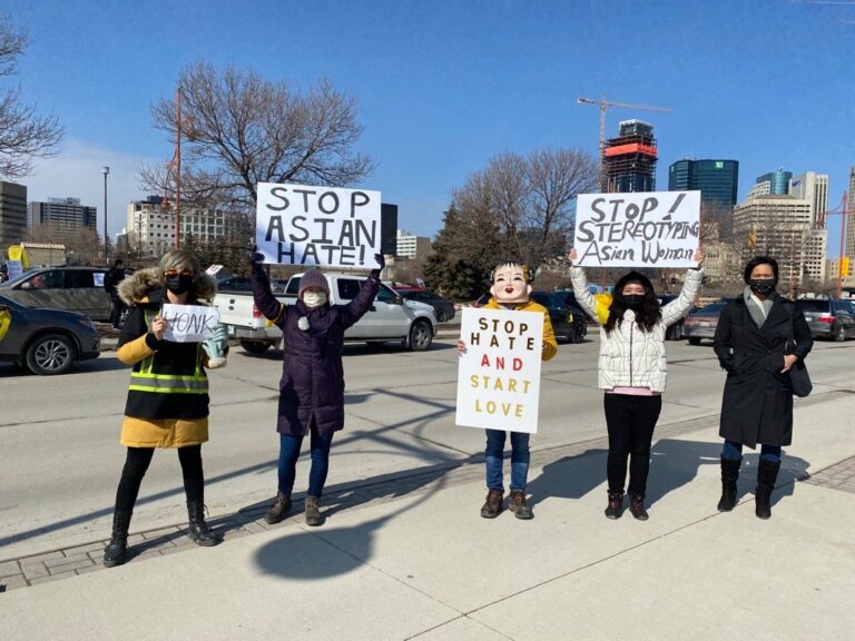 Hundreds of cars line Winnipeg streets for anti-Asian hate vehicle rally