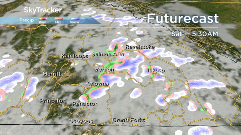 Okanagan weather: Clouds, showers to start spring forecast