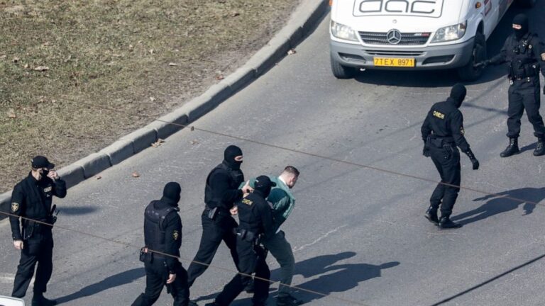 Police in Belarus capital arrest more than 100 protesters