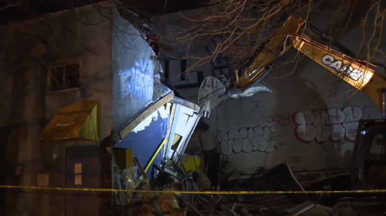 Crews called to demolish East Vancouver building at risk of collapse