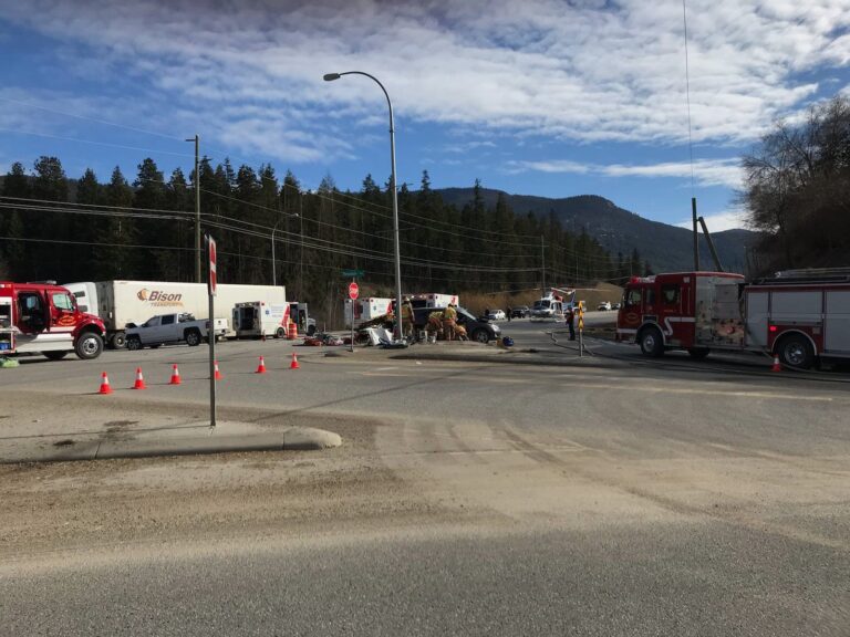 Serious crash closes Highway 97A near Armstrong, B.C.