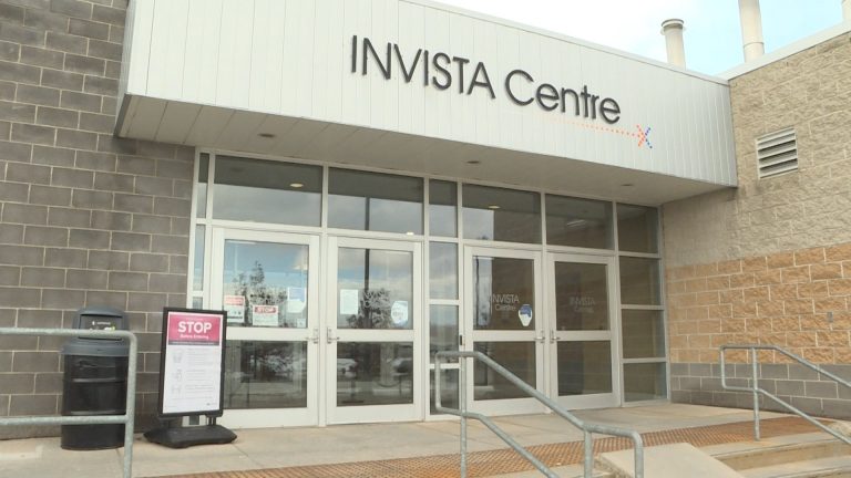 Local media tour Kingston area’s new Invista Centre mass vaccination clinic before opening