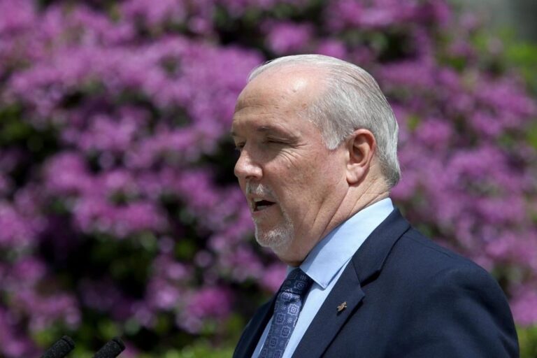 B.C. Premier John Horgan takes media questions Tuesday