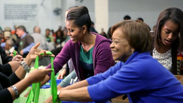 Michelle Obama announces campaign to donate 1 million meals to families