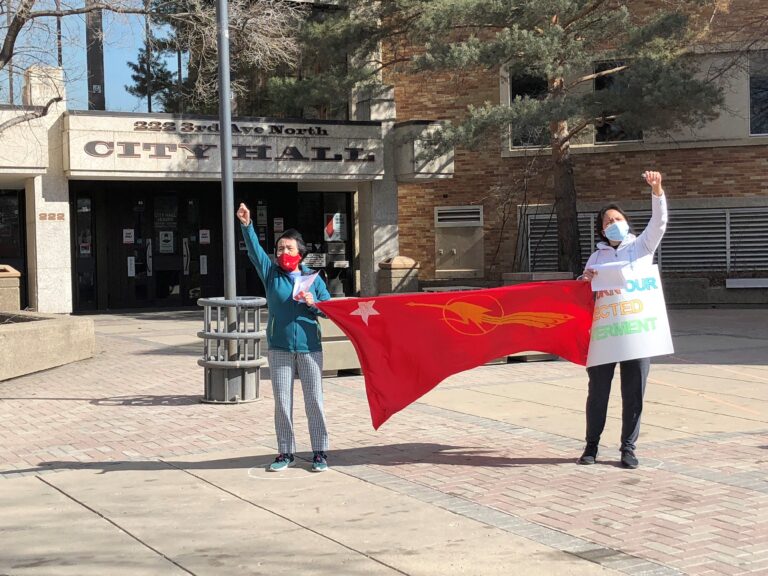 Saskatoon Burmese community protest for democracy in Myanmar