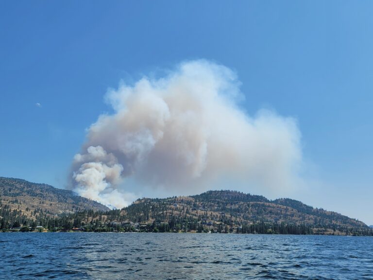 Wildfire burning near Okanagan Falls